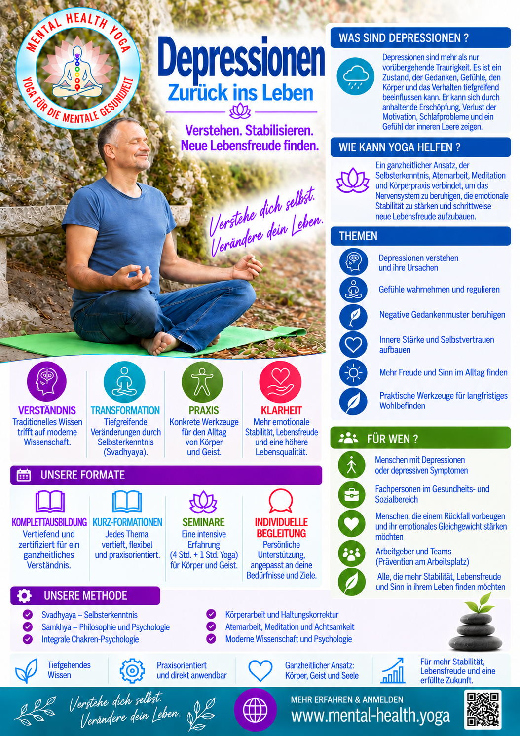 Flyer Depressionen - Yoga für die mentale Gesundheit