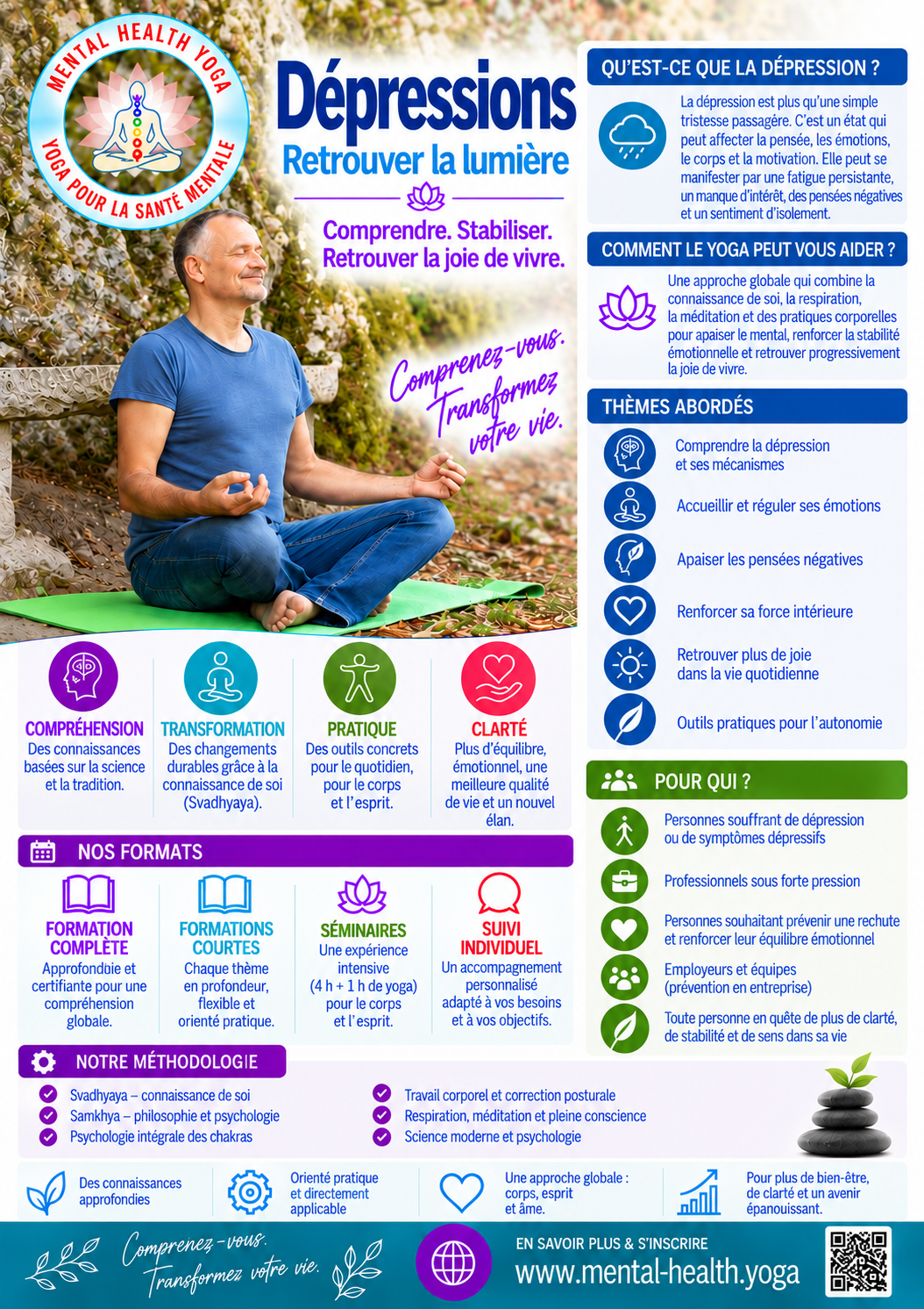 Dépliant Dépression - Yoga pour la santé mentale